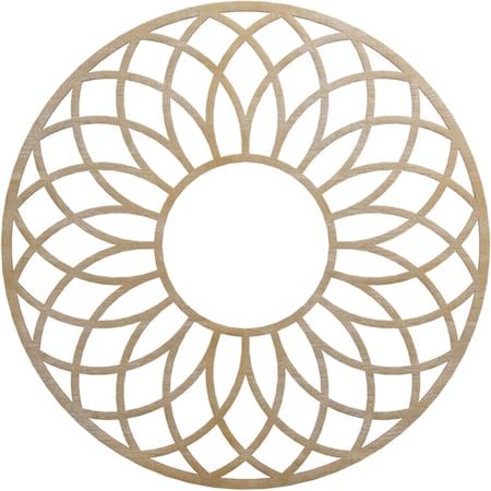 Ekena Millwork Cannes Wood Fretwork Pierced Ceiling Medallion, Birch, 34"OD x 11 5/8"ID x 1/4"T CMWP34X34X0250CNBI